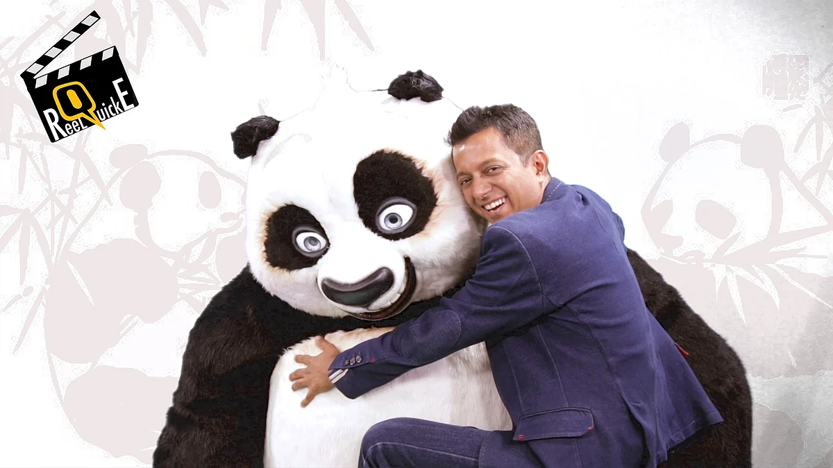 Kung Fu Panda’s Po gets a hug from Rohit Khilnani (Photo: The Quint)