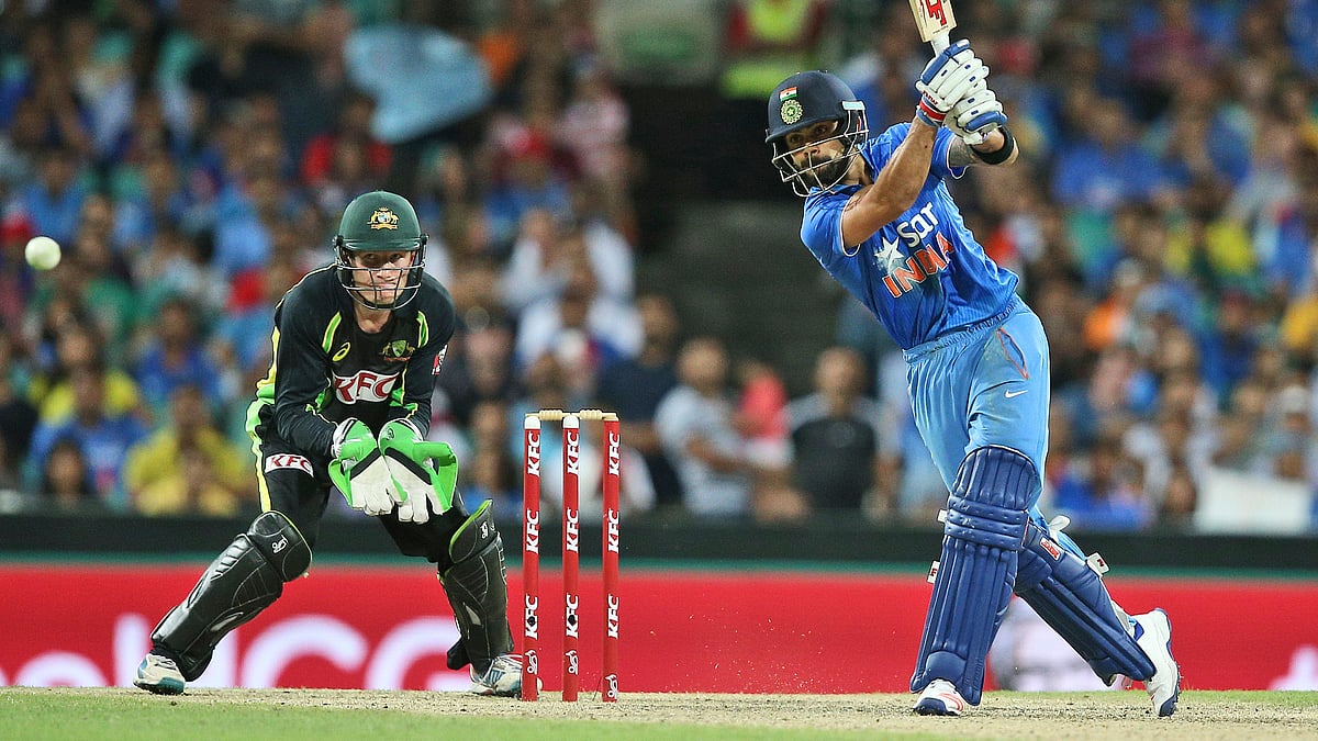 Virat Kohli in action during the India-Australia T20I series earlier this year. (Photo: AP)