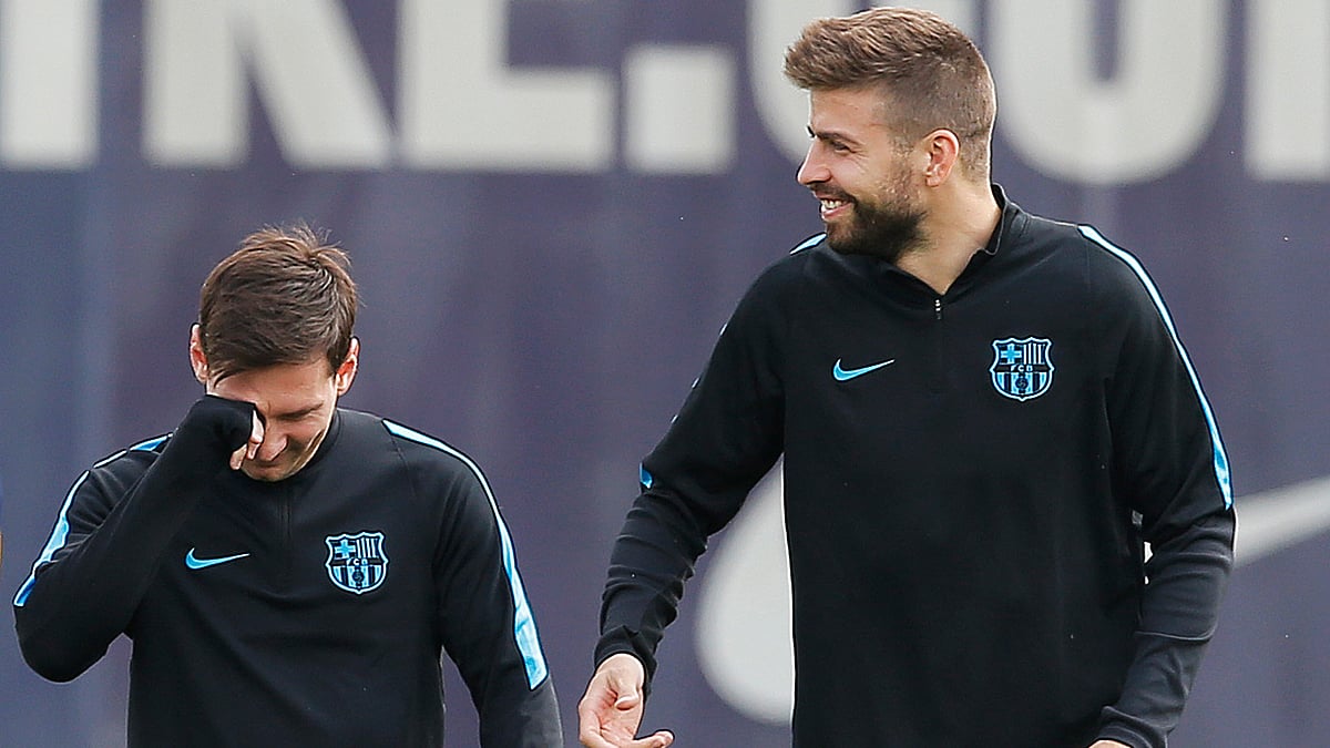 File photo of Leo Messi with Gerard Pique (Photo: AP)