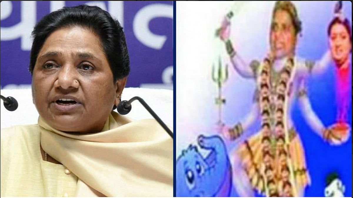 (Photo Courtesy: <a href="https://twitter.com/search?f=images&amp;vertical=default&amp;q=Mayawati%20as%20Kali&amp;src=typd">Twitter| The Statesman</a>)