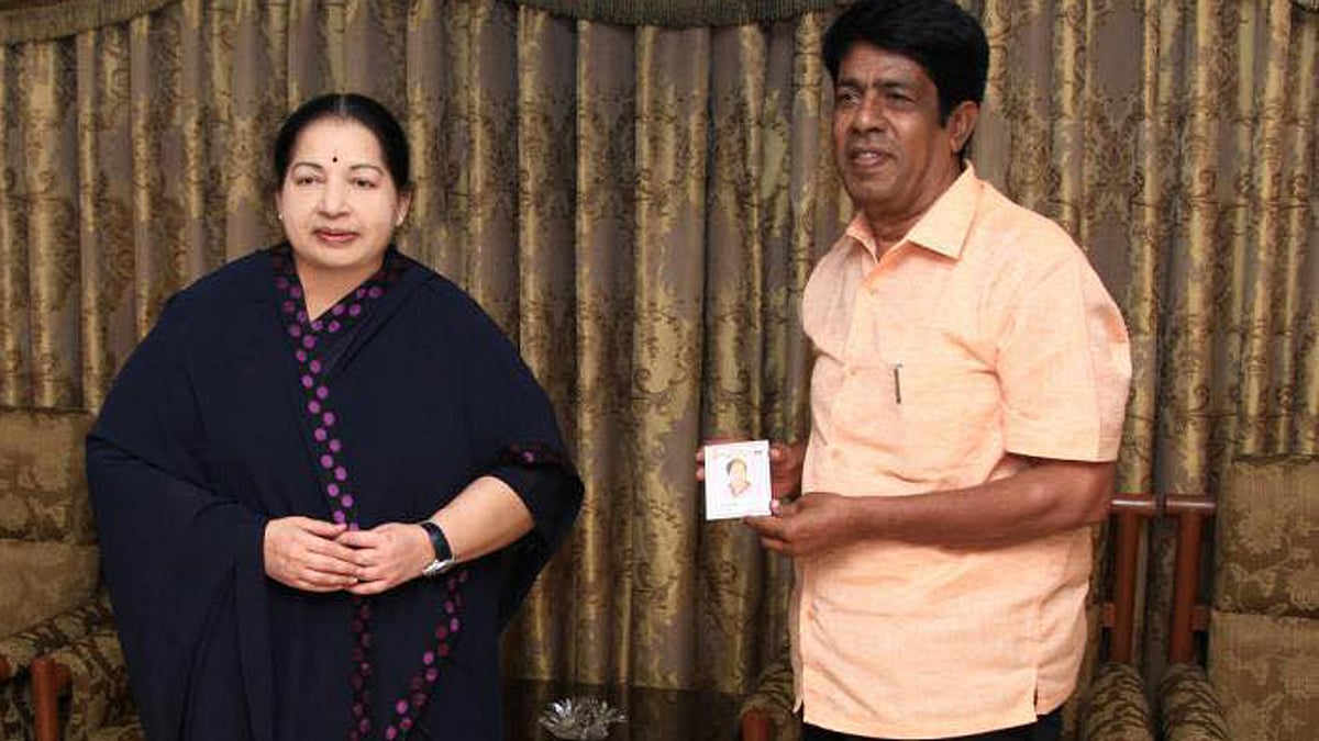 Jayalalithaa and Sundarrajan. (Photo Courtesy: TNM/Actor Sundarrajan)