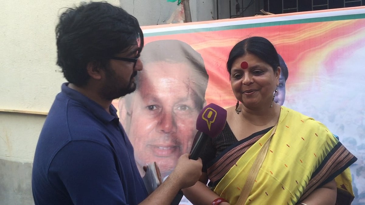 Deepa Dasmunshi is taking on Mamata Banerjee, the sitting MLA from Bhabanipur constituency in Kolkata and the fiery chief minister of the state. (Photo: <b>The Quint</b>)