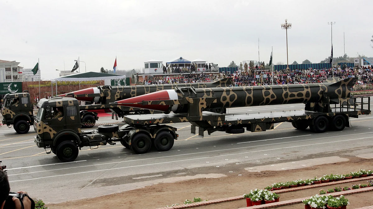 Shaheen- III Missile being displayed in Pakistan. ( Photo: Reuters )