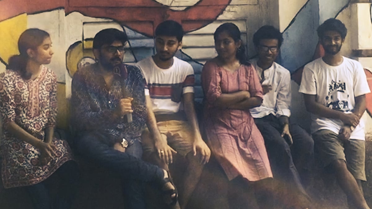 Students at Presidency University. (Photo: <b>The Quint</b>)