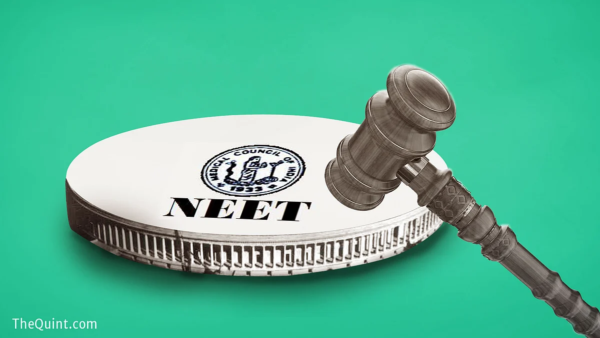 The confusion mounted after CBSE released NEET 2017 notification saying that aspirants who had already given AIPMT and NEET 2016 over three times are ineligible. (Photo: Altered by <b>The Quint</b>)