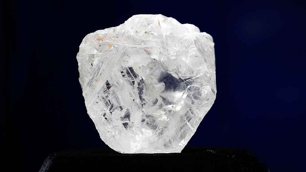 A 3-billion-year-old diamond the size of a tennis ball, the largest discovered in over a century could sell for more than $70 million. (Photo: AP screengrab)