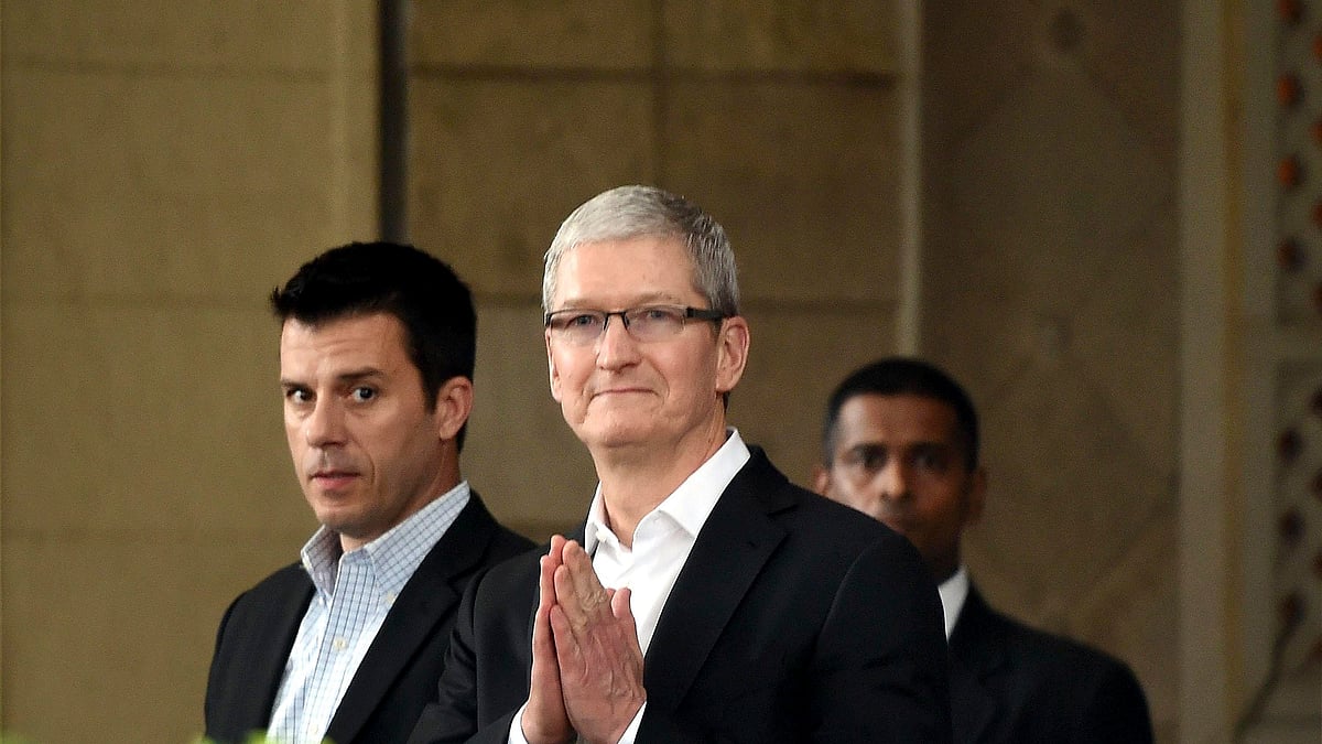 Apple CEO Tim Cook  at the Taj Mahal hotel in Mumbai. (Photo: AP)