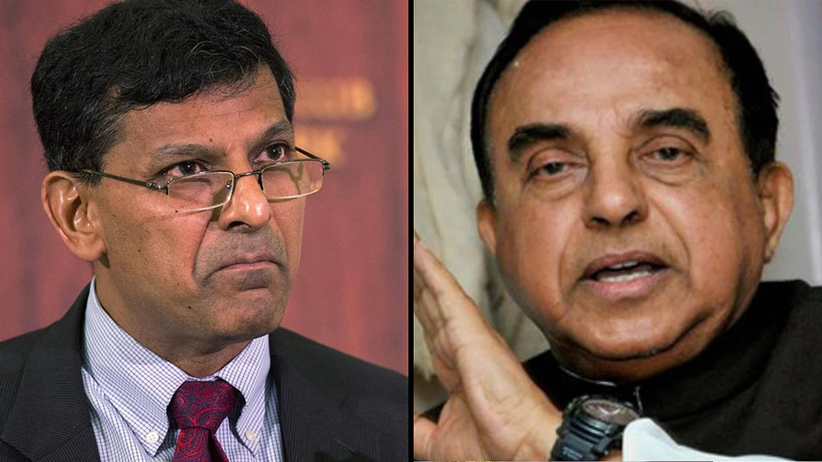 Subramanian Swamy (left) and Raghuram Rajan. (Photo: Altered by <b>The Quint</b>)&nbsp;