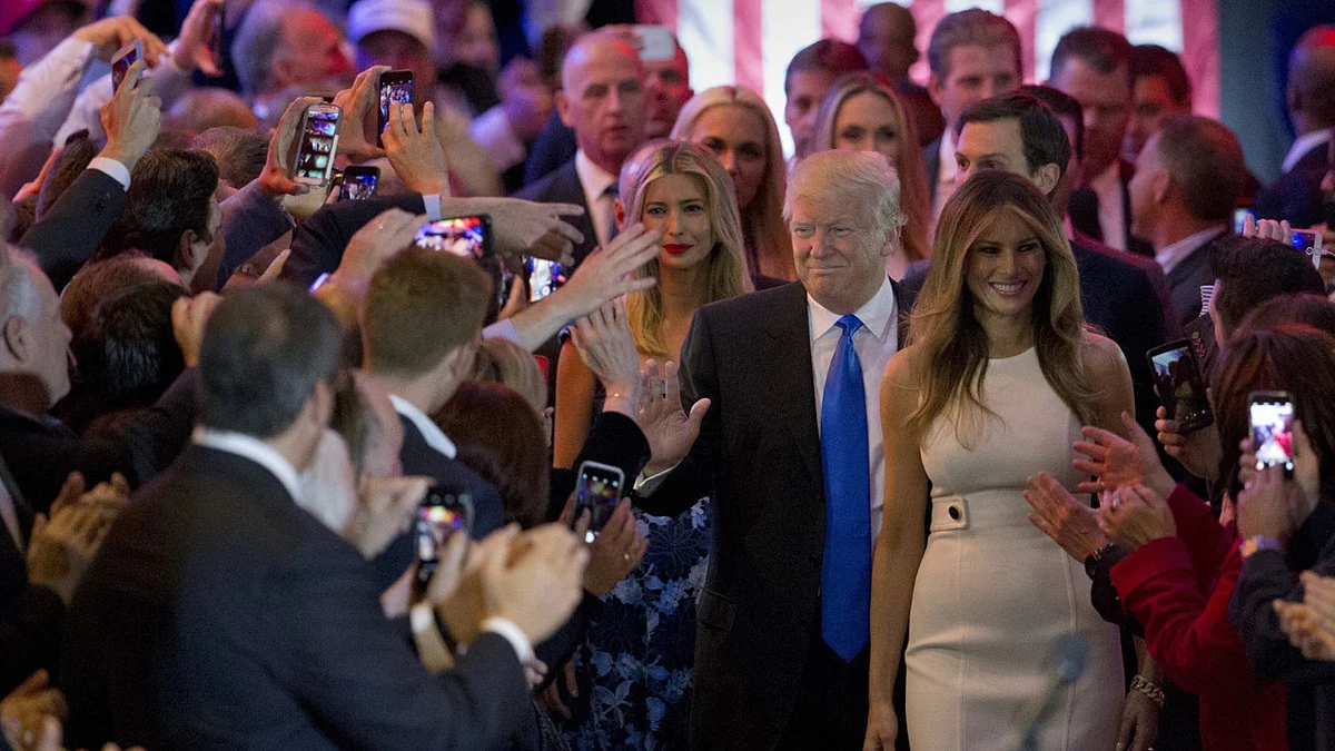 Republican presidential candidate Donald Trump is joined by his wife Melania Trump. (Photo: AP)