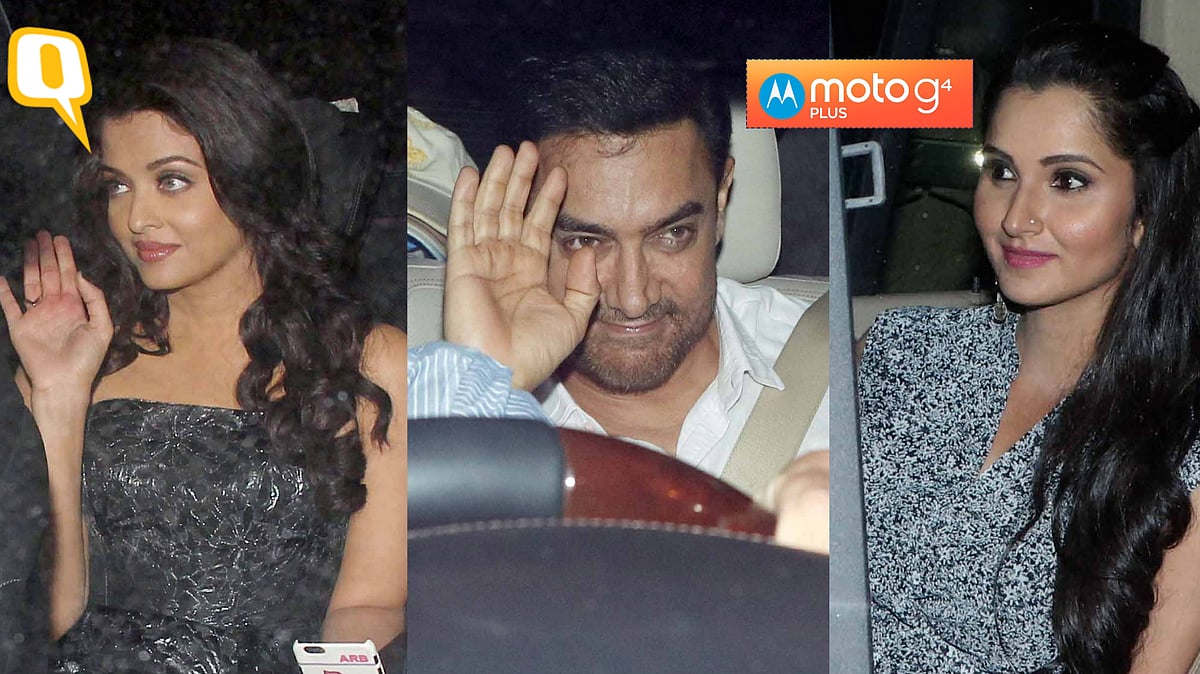 Aishwarya Rai Bachchan, Aamir Khan and Sania Mirza arrive at SRK’s home (Photos: Yogen Shah)