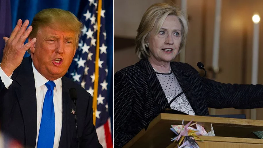 Republican front runner Donald Trump and Democratic front runner Hillary Clinton. (Photo: Reuters/AP/Altered by <b>The Quint</b>)