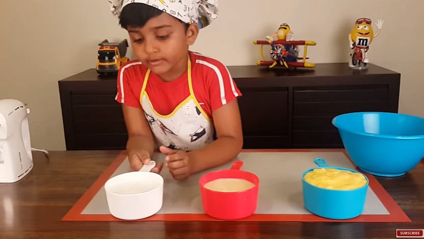 Chef Nihal getting ready to make the ice cream. (Photo; YouTube Screenshot)