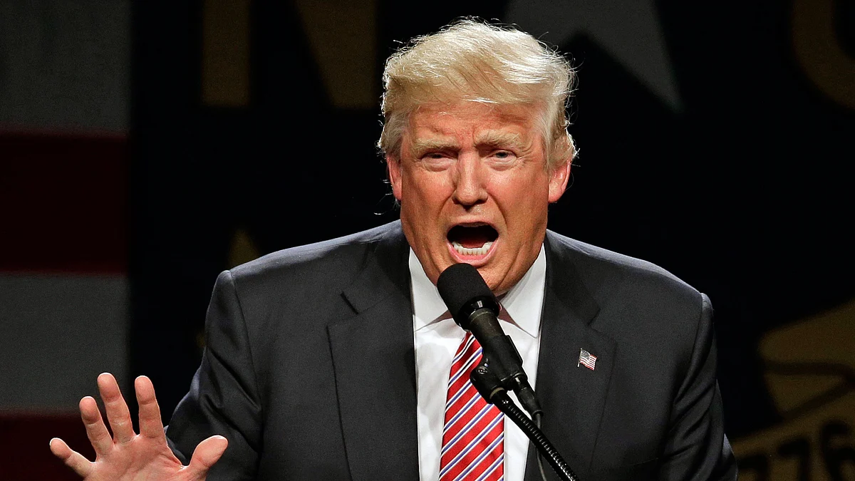 Donald Trump speaking at a campaign rally. (Photo: AP)