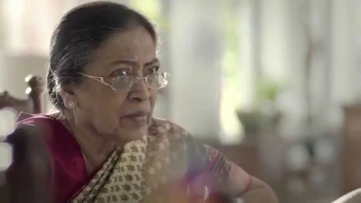 Sulabha Deshpande in a television advertisement. (Photo: YouTube screengrab)