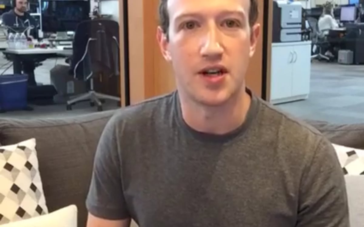 Mark Zuckerberg’s first Facebook Live Q&amp;A session. (Photo: Facebook screen grab)