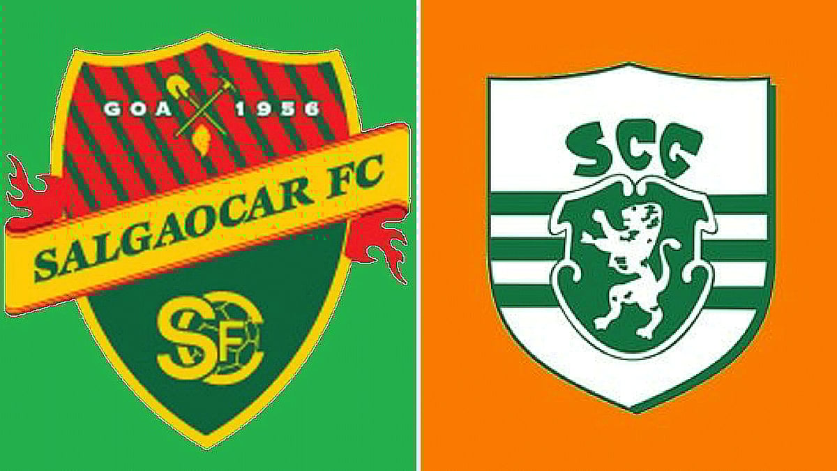 Logos of Salgaocar (L) and Sporting Club de Goa. (Photo Courtesy: Facebook/ Salgaocar FC, Sporting Clube de Goa)