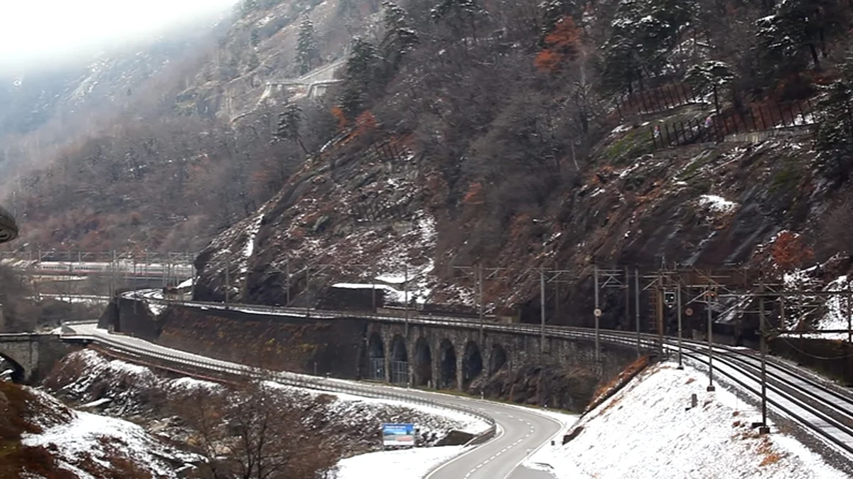 

The Gotthard tunnel has overtaken Japan’s 53.9 km Seikan rail tunnel as the longest in the world. (Photo: YouTube Screengrab)