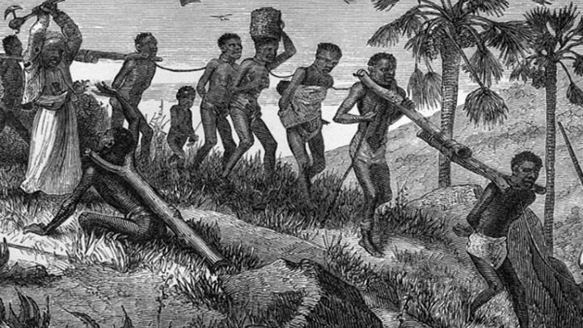 An illustration of slavery in Kerala under the Portuguese. (Photo: <i>The News Minute</i>)