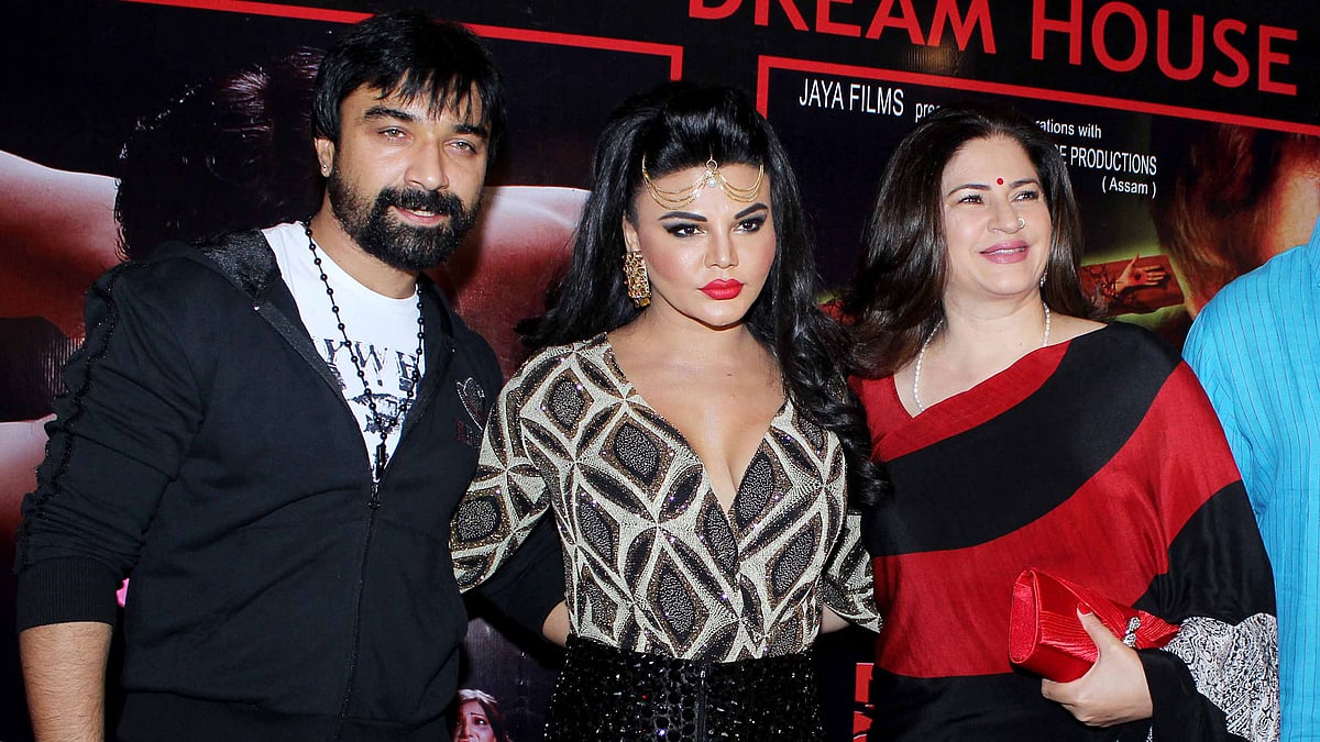 Ajaz Khan, Rakhi Sawant and Kunika. (Photo: Yogen Shah)
