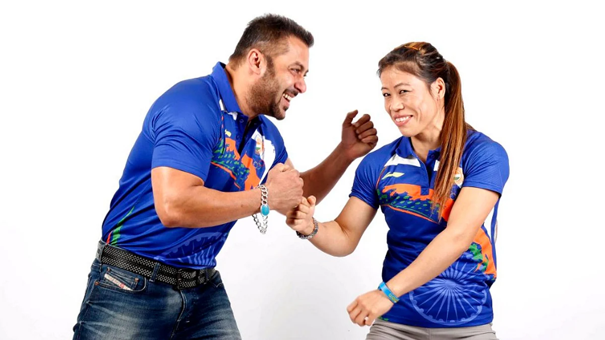 Salman Khan with Mary Kom (Photo courtesy: Twitter)