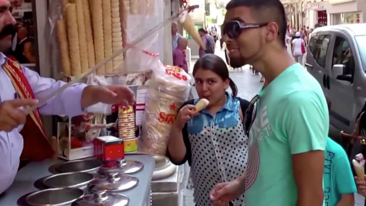 The Turkish Ice cream vendor pulls off crazy pranks. (AP Screen grab) 