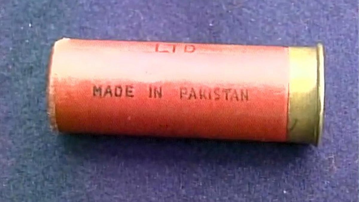 One of the cartridges recovered by BSF along the Attari border on Wednesday, 13 July 2016. (Photo Courtesy: ANI)