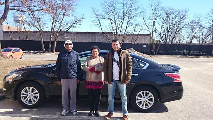 Kamalnayan Gavai, his wife Archana and son Chandan at Middle Island in the USA. (Photo Courtesy: Praful Vhatkar)