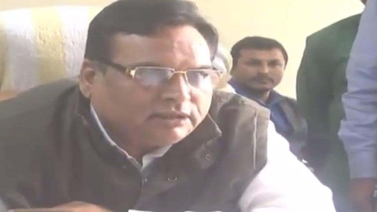 

 Bihar School Examination Board (BESB) Secretary Niwas Chandra Tiwari was arrested on Monday. (Photo Courtesy: YouTube screengrab)