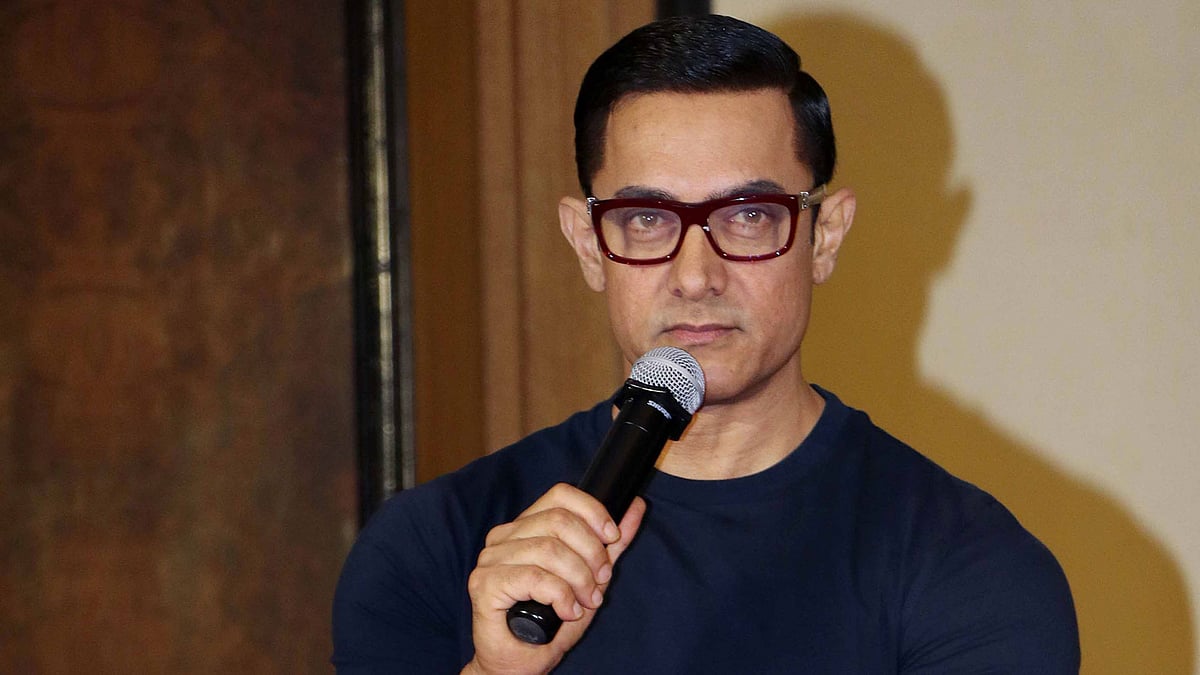 Aamir Khan at the <i>Dangal </i>poster launch. (Photo: Yogen Shah)