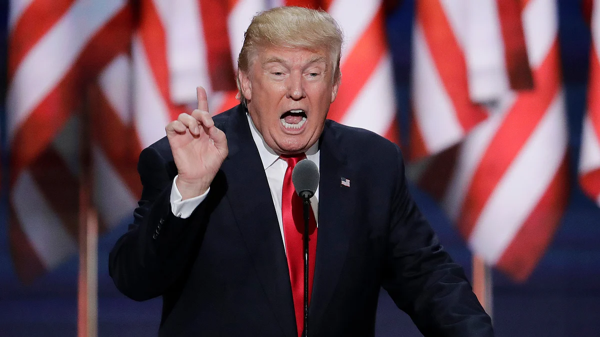 Republican Presidential Candidate Donald J. Trump, speaks during the final day of the Republican National Convention in Cleveland on Thursday. (Photo: AP)