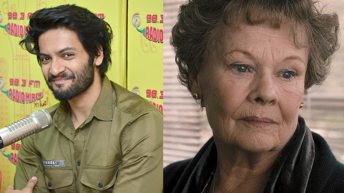 Ali Fazal at a promotional event (Photo: Yogen Shah); Judi Dench in a still from <i>Philomena</i>.