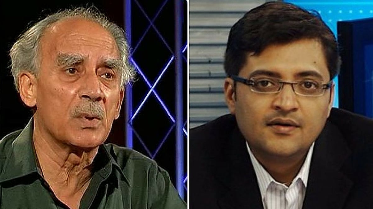 In an exclusive chat, Arun Shourie slammed Arnab Goswami. (Photo: <b>The Quint</b>)