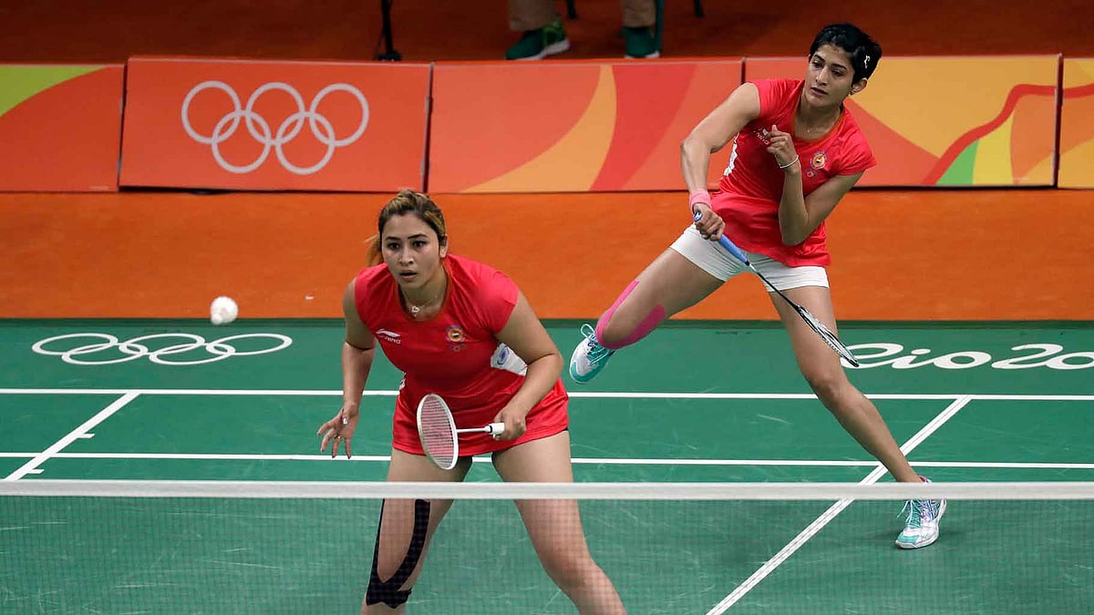 

India’s Ashwini Ponnappa, right, and Jwala Gutta play against Japan’s Misaki Matsumoto and Ayaka Takahashi during a women’s doubles match at at the 2016 Rio Olympics. (Photo: AP)
