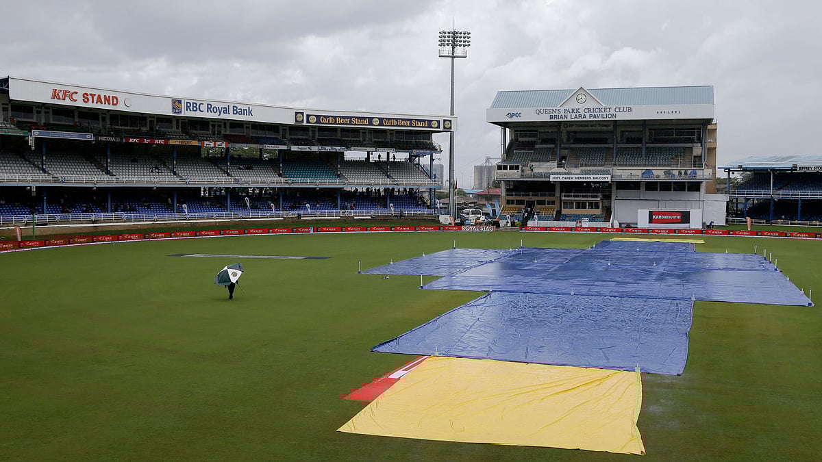 No play was possible at the Queen’s Park Oval for the second consecutive day (Photo: AP)
