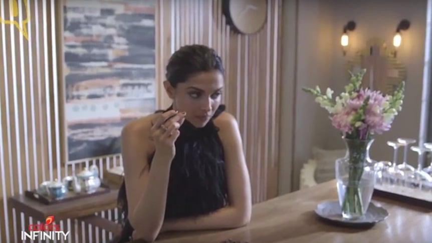 Deepika Padukone on the show. (Photo: YouTube grab)
