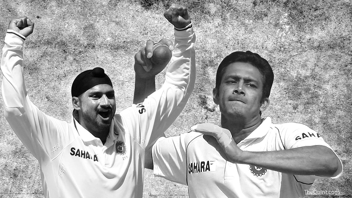 Harbhajan Singh (L) and Anil Kumble (R). (Photo: Liju Joseph/<b>The Quint</b>)