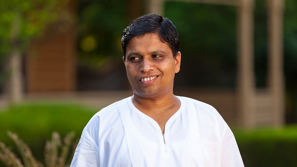 Yoga guru Ramdev’s close associate Balkrishna who manages the Patanjali range of products. (Photo: The Quint)