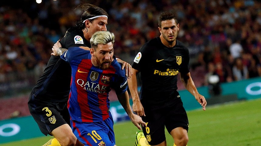  Lionel Messi in action during the La Liga match between Barcelona and Atletico Madrid. (Photo: Reuters)