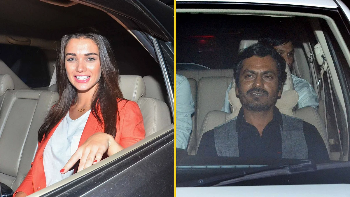 Amy Jackson and Nawazuddin Siddiqui arrive for the screening of <i>Freaky Ali</i>. (Photo: Yogen Shah)