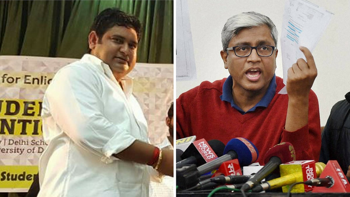 AAP’s Sandeep Kumar (L) and Ashutosh (R). (Photo: <b>The Quint)</b>