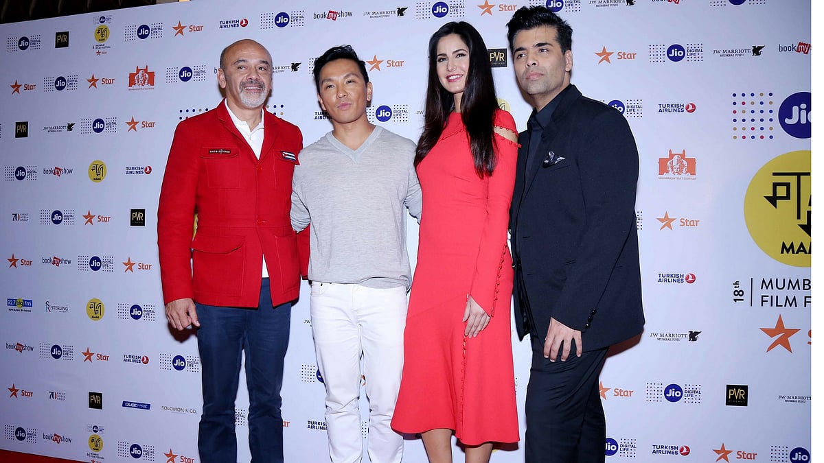 Christian Louboutin, Prabal Gurung, Katrina Kaif and Karan Johar decode the physics behind fashion. (Photo: Yogen Shah) 