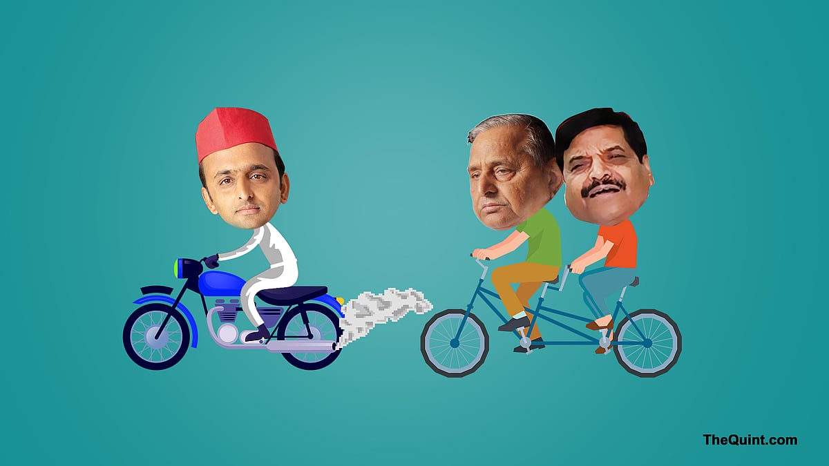 

The Yadav family feud has reached the point of no return with Akhilesh gearing up to float a new party, the Rashtriya Samajwadi Party. (Photo: Hardeep Singh/ <b>The Quint</b>)
