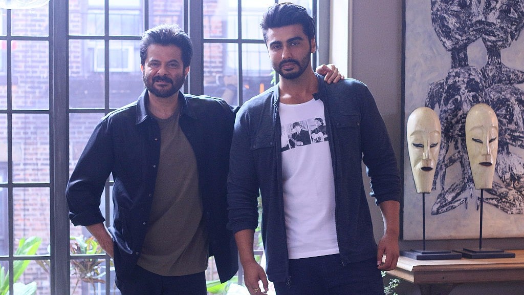 Anil Kapoor and Arjun Kapoor on <i>Vogue BFFs</i>. (Photo Courtesy: Colors)