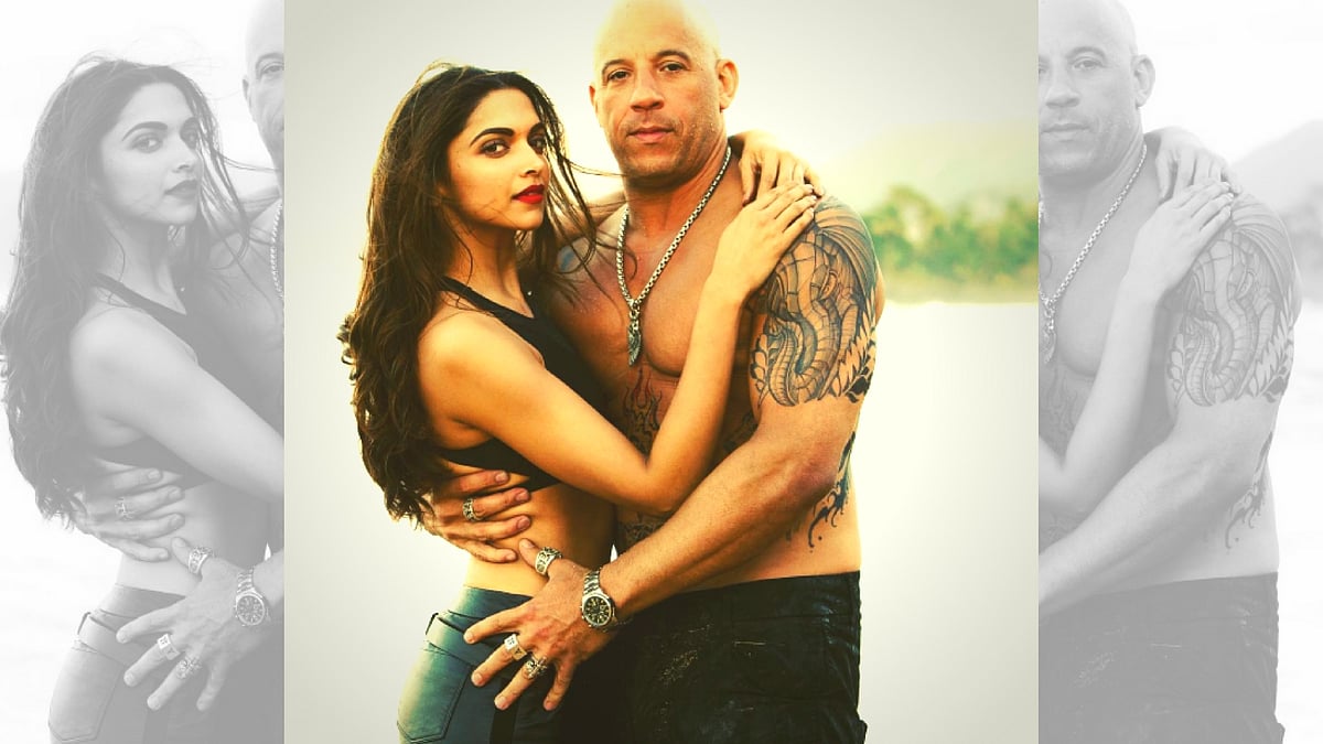 Deepika Padukone and Vin Diesel pose for the cam. (Photo courtesy: Instagram)