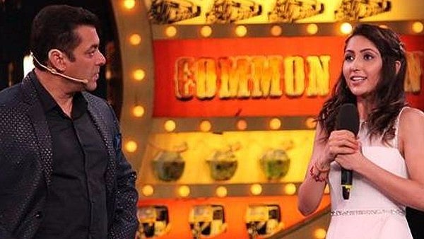 Salman Khan with Akansha Verma on <i>Bigg Boss</i>. (Photo courtesy: <a href="https://twitter.com/ColorsTV/status/787701380223934464">Twitter/ @ColorsTV</a>)