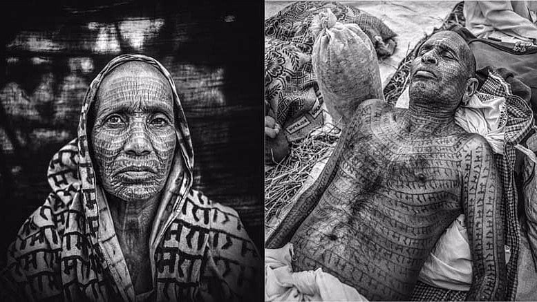 Nakhsikh dalits of the Ramnami Samaj in Chattuisgarh tatto the name of Ram on their bodies as an act of defiance and devotion. (Photo: Reuters)