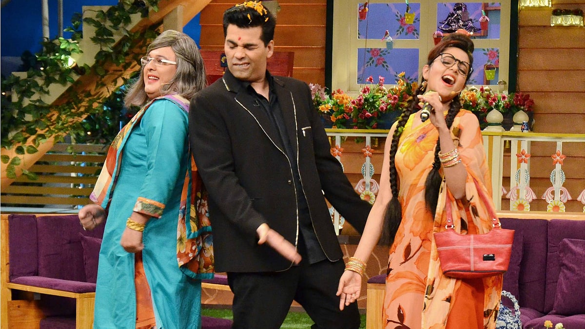 Karan Johar is in his element as he dances with Dadi. (Photo: Yogen Shah)