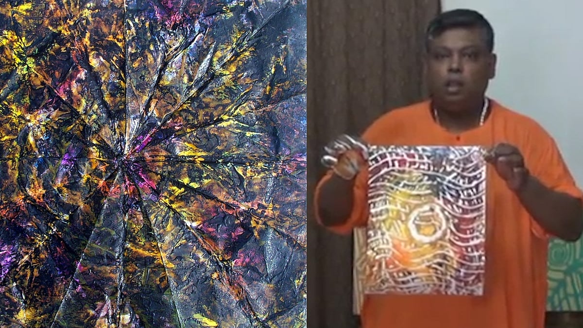 World’s fastest abstract painter, Parijoy Saha. (Photo: Parijoy Saha)