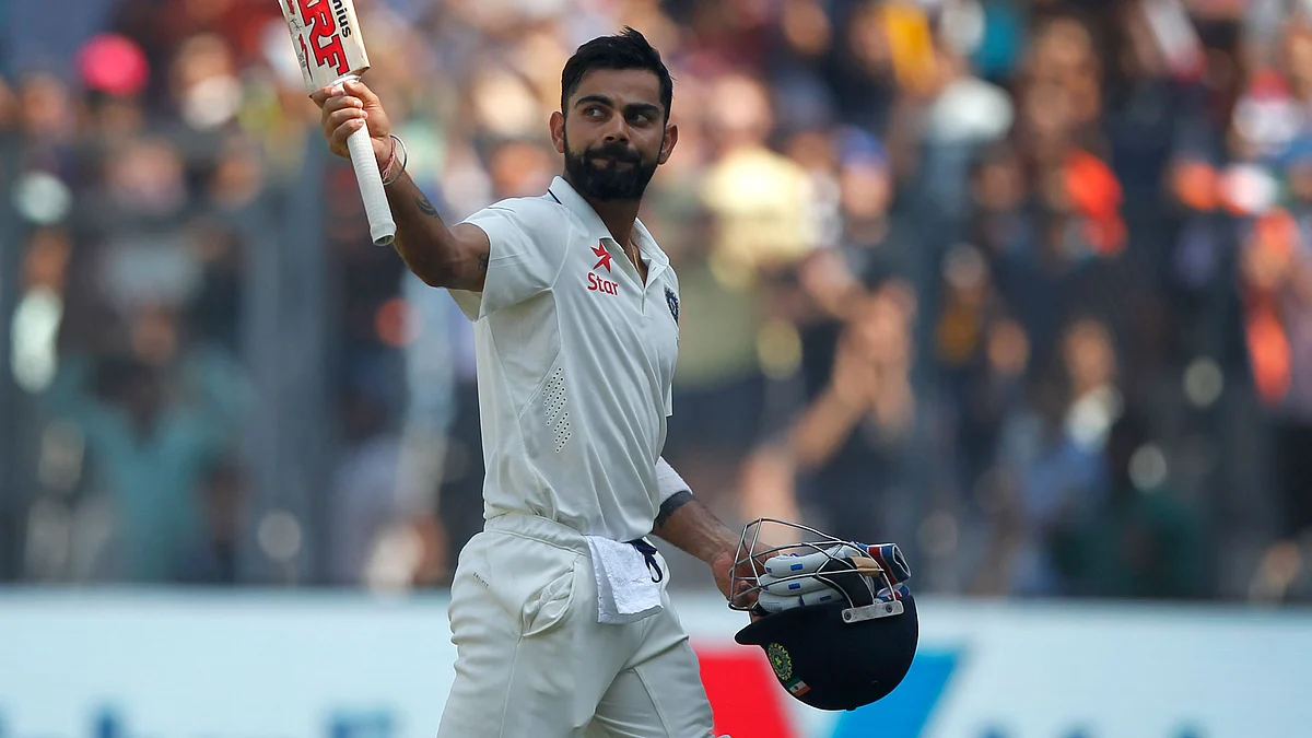 Virat Kohli walks back to the dressing room after scoring 235 runs. (Photo: BCCI)