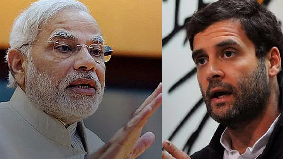 PM Narendra Modi (L) and Congress Vice President (R) (Photo altered by <b>The Quint</b>)
